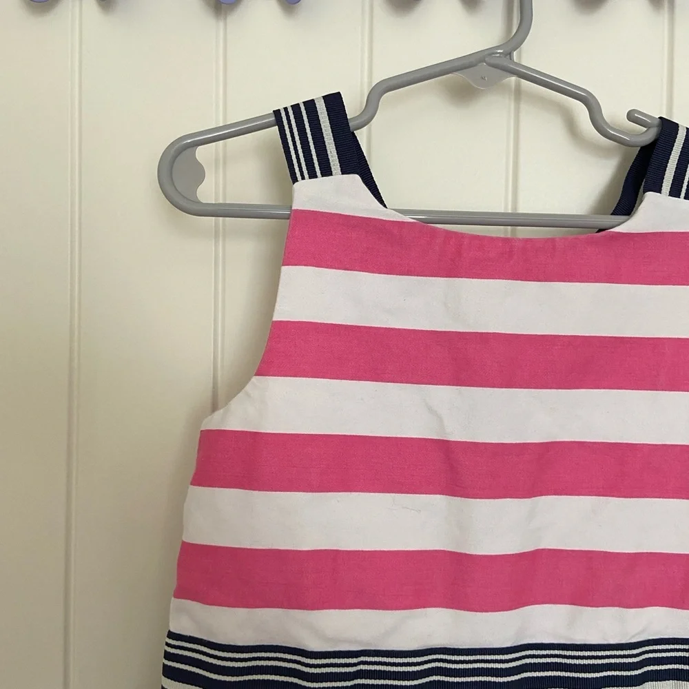 EUC | Isaac Mizrahi girl’s nautical striped bow layered skirt‎ dress size 5